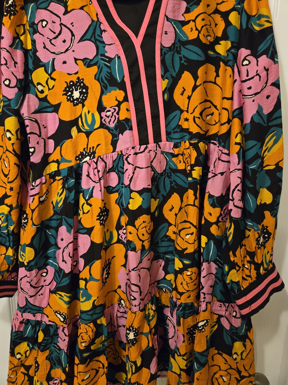 JODIFL Pink, Orange & Green Floral Mini Dress - Picture 7 of 9